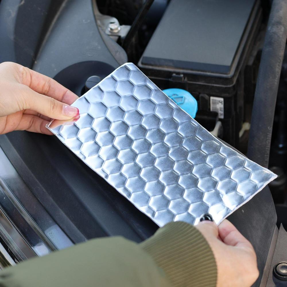 Car Sound Deadener Mat Butyl Rubber Noise Insulation Audio Damping Sheet Heat Shield Vibration Proof Sticker Auto Hood Door Roof