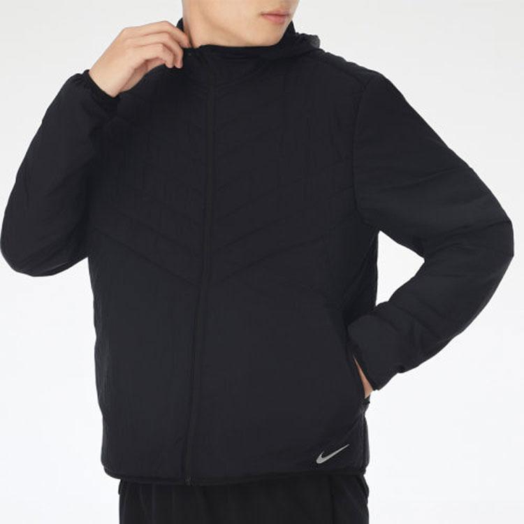 Nike Sport Logo Casual Warm Windproof Cotton Jacket Men Outerwear Black CU5390-010
