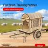 Wooden 3D Mongolian Yurt Model DIY Craft - Handmade Ethnic Style Educational Toy Ornament