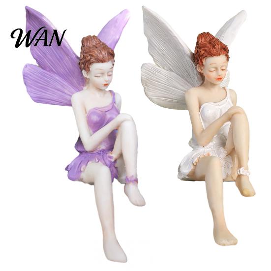 Bedroom Decorative Piece Flower Fairy Ornaments, Beautiful And Fine Carving Figurines, Small Figurine Resin Sculpture for Home Patio Balcony