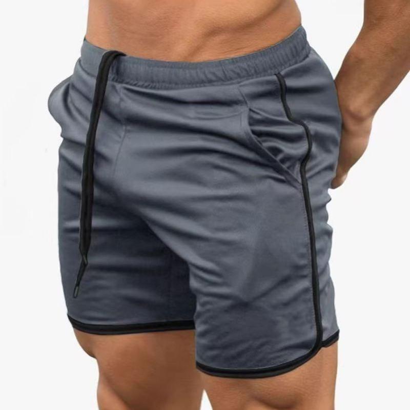 Men s All Match Relaxed Fit Elastic Waist Sport Shorts S серый