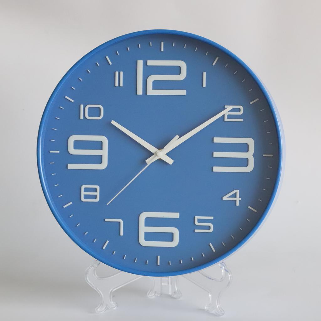 12 Zoll 30CM Leise Wanduhr, Kreativ und Modisch, Dreidimensionale Digitale Minimalistische Uhr für Zuhause Wohnzimmer