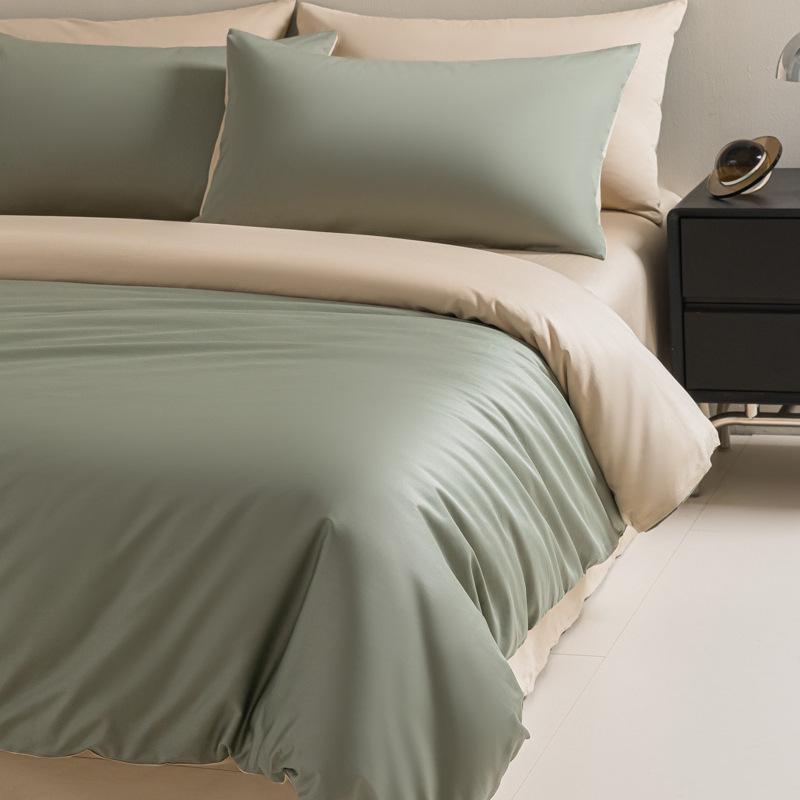 Four-Piece Premium Xinjiang Long-Staple Cotton Bed Set: 100% Pure Cotton Duvet Cover, Sheet, and Fitted Sheet - Nantong Home Textiles