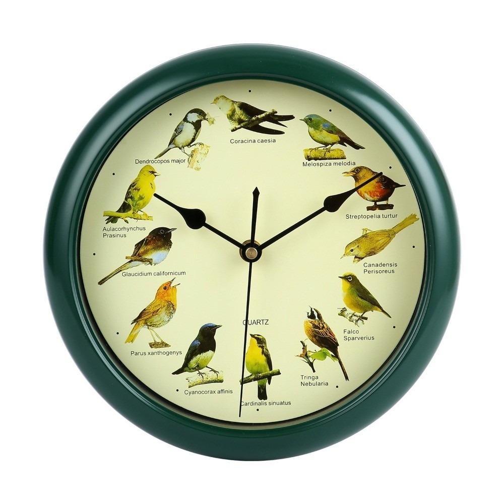 Sound Feature Wall Hanging Clock 10 Inch Musical Wall Clock Singing Bird Clock  Room Decoration