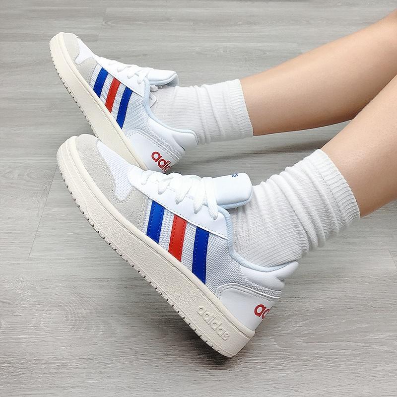 Adidas Neo Hoops 2.0 Low top Children's Basketball Shoes White Blue Red Kids' FW9120