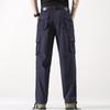Men's 3D Pocket Straight-Leg Cargo Pants for Outdoor Casual Wear