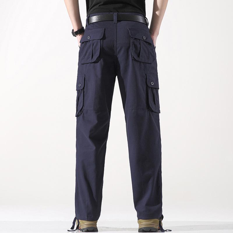 Men's 3D Pocket Straight-Leg Cargo Pants for Outdoor Casual Wear