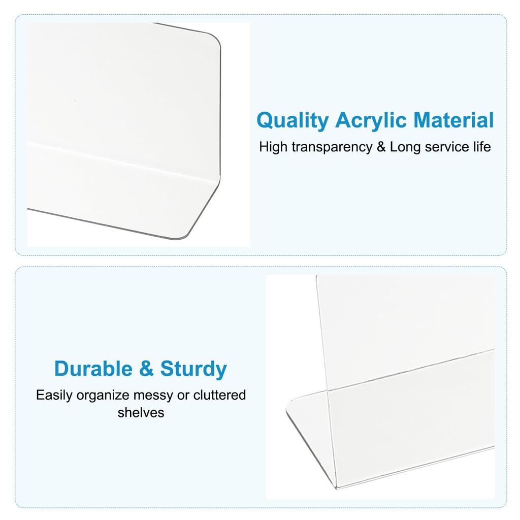 PATIKIL Closet Organizer Shelf X X Acrylic Closet Kitchen Cabinet for Clear Dividers, 4-Pack, 11.1 1.2 2.4" Separators, Shelves, Under-Bed Blockers,