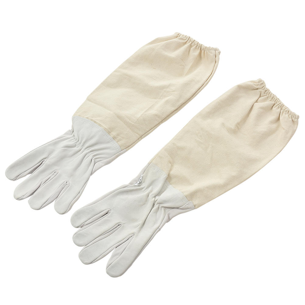 50cm Protective Beekeeping Bee Keeping Vented Long Sleeves Gloves Goatskin ty