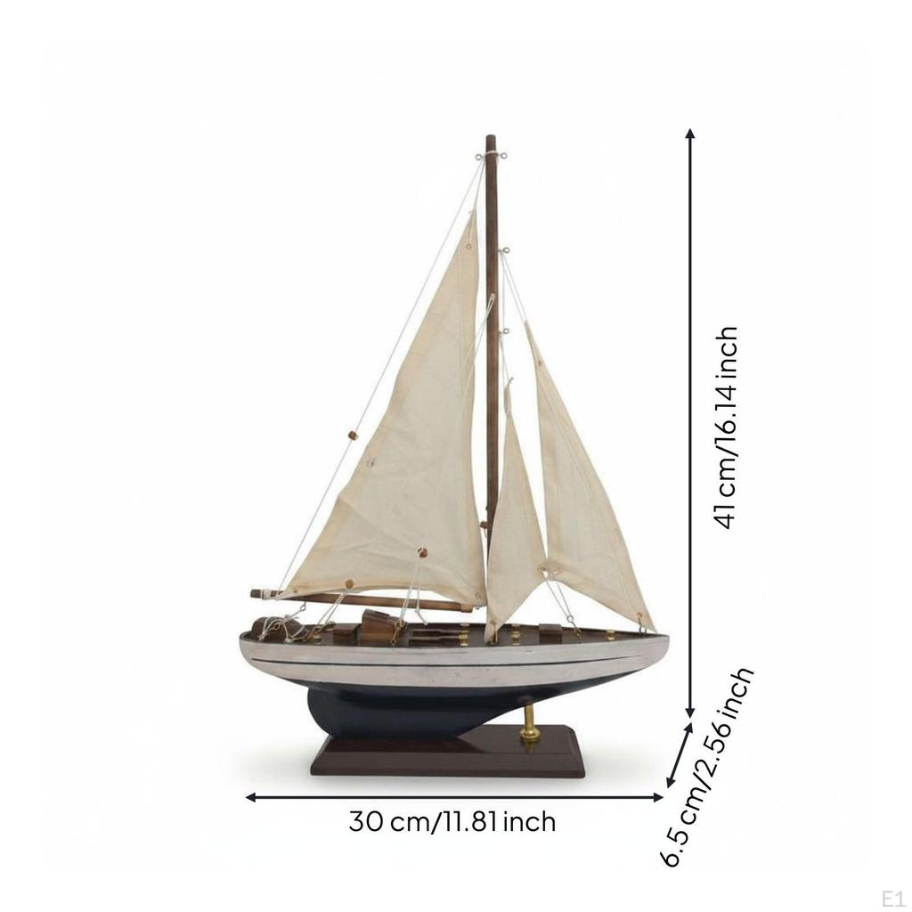 Modellino di Barca a Vela Decorativo Stile Nordico Decorazione Design Astratto Scultura di Barca Nautica per