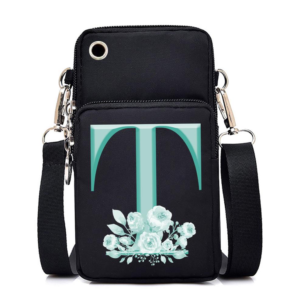 Crossbody Bag 26Alphabet Printed Letters Trend Shoulder Bag Mobile Phone Change Bag