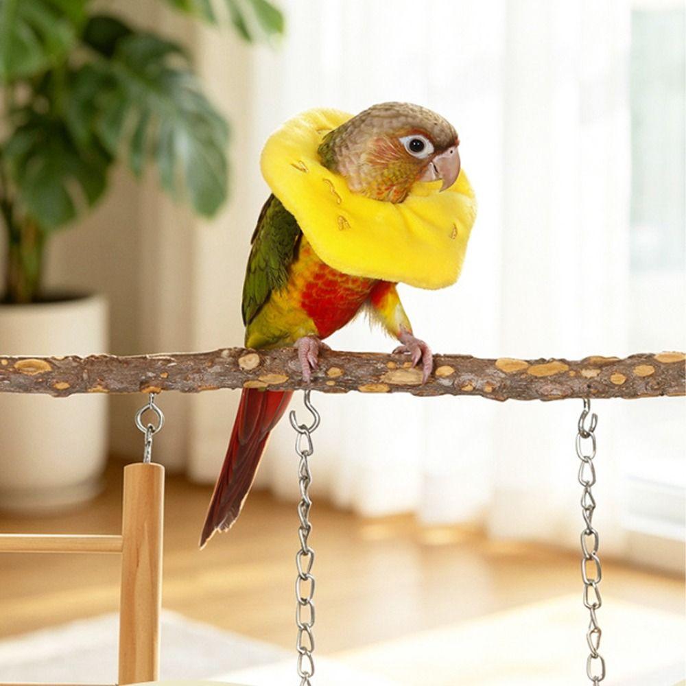 Soft Plush Pet Elizabethan Collar Breathable Anti-Bite Anti Lick Recovery Collar Skin-Friendly Adjustable Parrot Recovery Cone