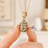 Hollow Locket Enamel Easter Egg Pendant New Chinese Style Openable Egg Pendant  Women