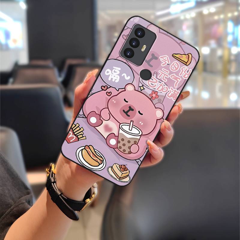 Silicone Anti-dust Phone Case For TCL 30SE/30E/306/305/Sharp Aquos V6/V6 Plus Soft case Waterproof Back Cover Cute TPU