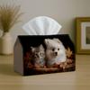 1pc Adorable And Comfortable Realistic Tissue Holder - Puppy And Kitten Autumn Image, Suitable for Office, Gatherings, Vehicle for Living Space, Kitch