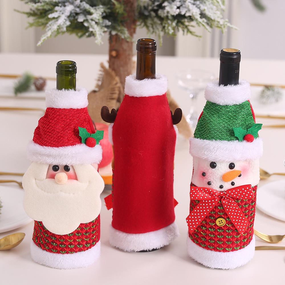 Cheerful Claus Santa Wine Bottle Sleeve Crafted From Durable Polyester Material