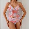 Women Sexy Printed Two Piece Bikini Swimsuit For Summer Beach Swimming