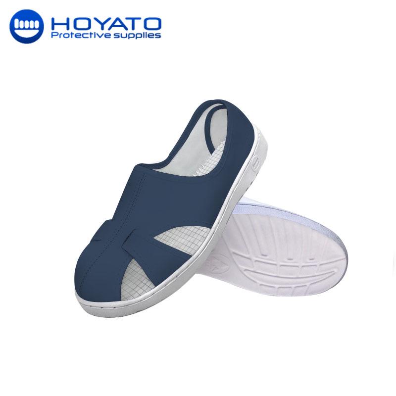 Leather Anti-Static, Non-Slip Work Shoes: Acid & Alkali Resistant, Comfortable, Easy On/Off for Dust-Free Workshops