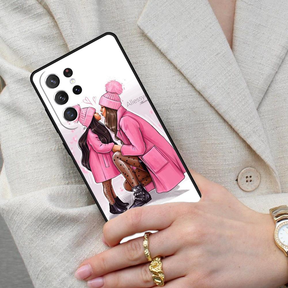 Baby Mom Daughter Girl Son Dad Cell Phone Case for Samsung Galaxy S26 Ultra S25 S24 S23 S22 S21 S20 Note10 Cover