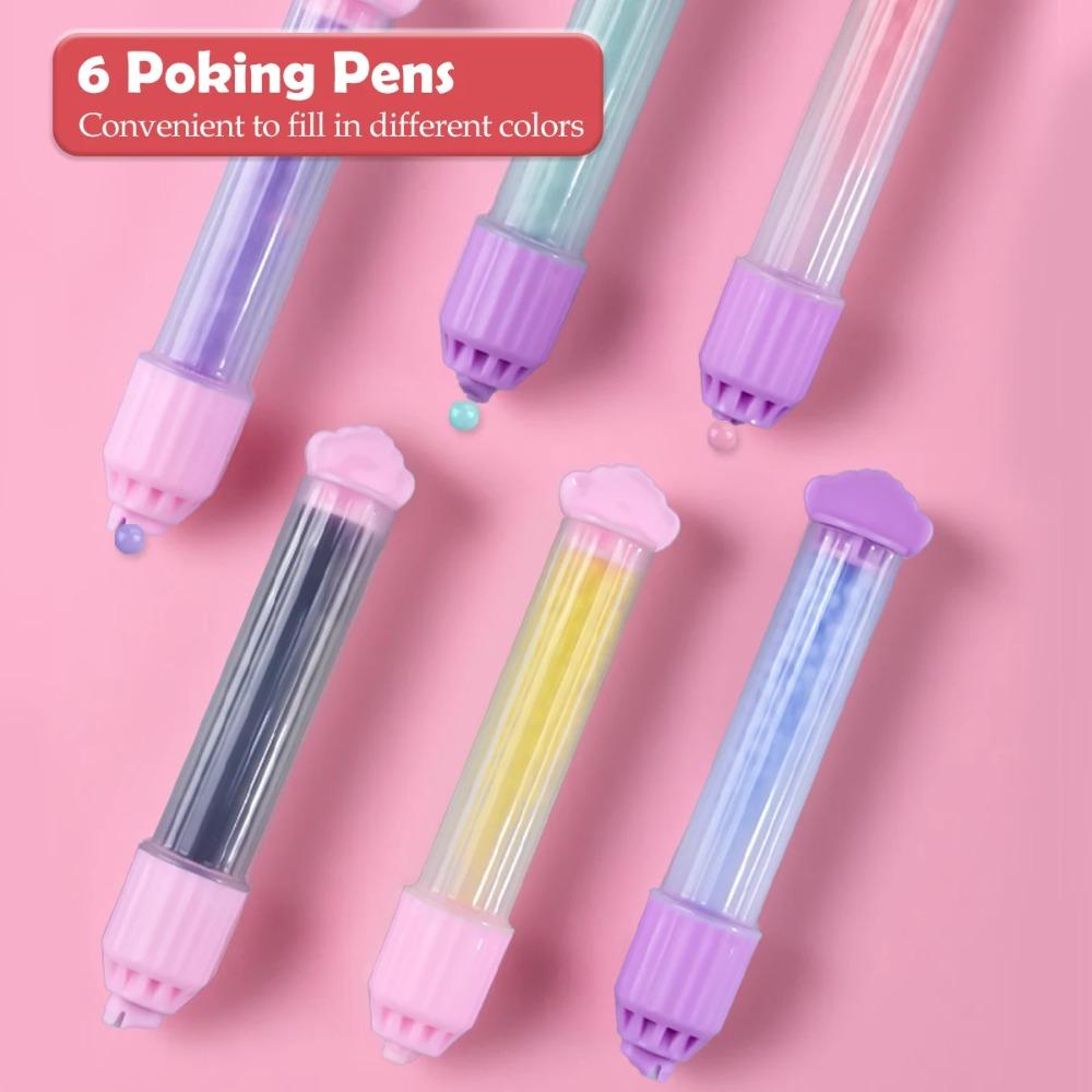 DIY Beads Pen Toys, Handmade Set Creative Production Sticker Princess Rainbow Bow Girl Gifts Toy