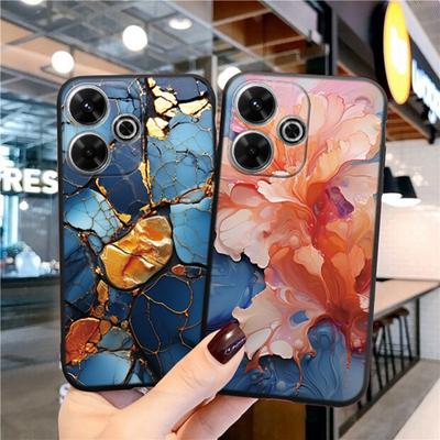 Mermer Desenli Yumuşak Silikon Kılıf Samsung A55 A35 M35 S24 Ultra Xiaomi Redmi Note 13 Poco C65 iPhone 15 Kamera Darbeye Dayanıklı Koruyucu Tampon Kapak