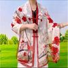 Xin Sai Qi Chinese Frog Button Cutout Shawl Fashionable Silk Scarf for Travel and Photography