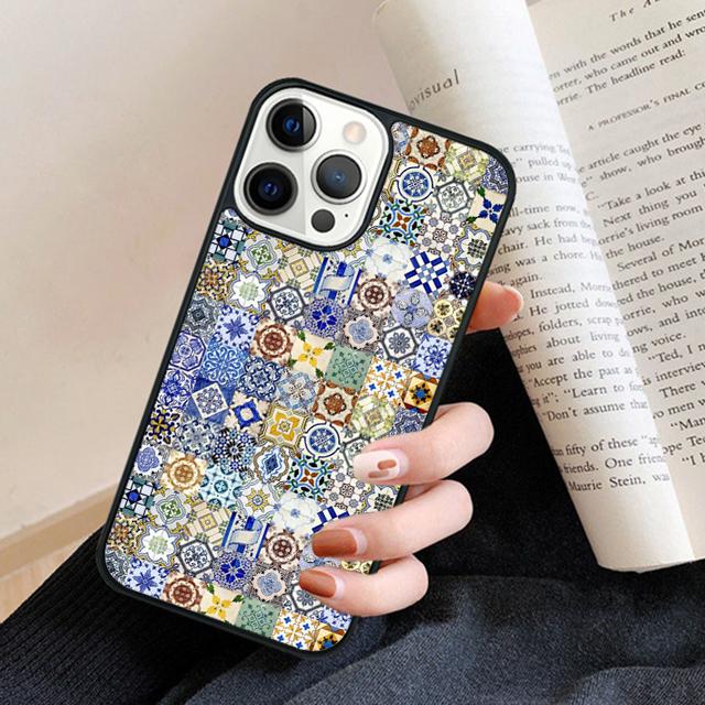 Portuguese Tiles Phone Case Cover For iPhone 17 Air 16 15 14 plus 12 13 pro max coque Shell Fundas