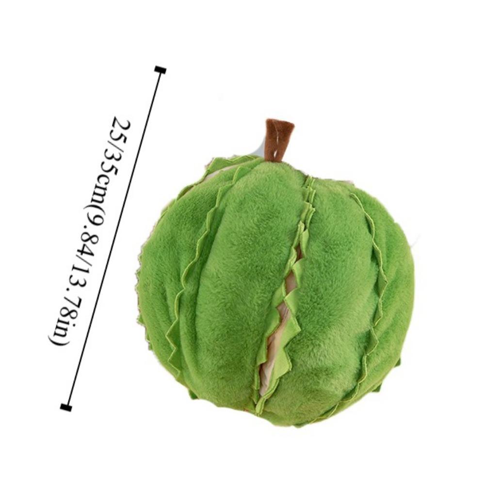 Fluffy Fruit Durian Plush Pillow Soft Peeling Durian Plush Doll  Kids Holiday Gifts
