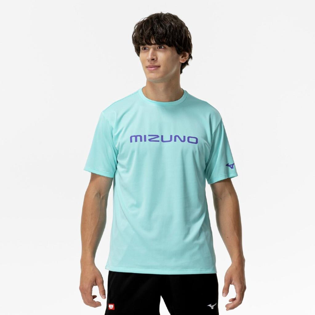 Mizuno Table Tennis Game Short JTTA Blue Radiance Shirt, Sleeve, U-Neck, Unisex, Moisture-Wicking, Quick-Drying, Certified, 82JAA110,
