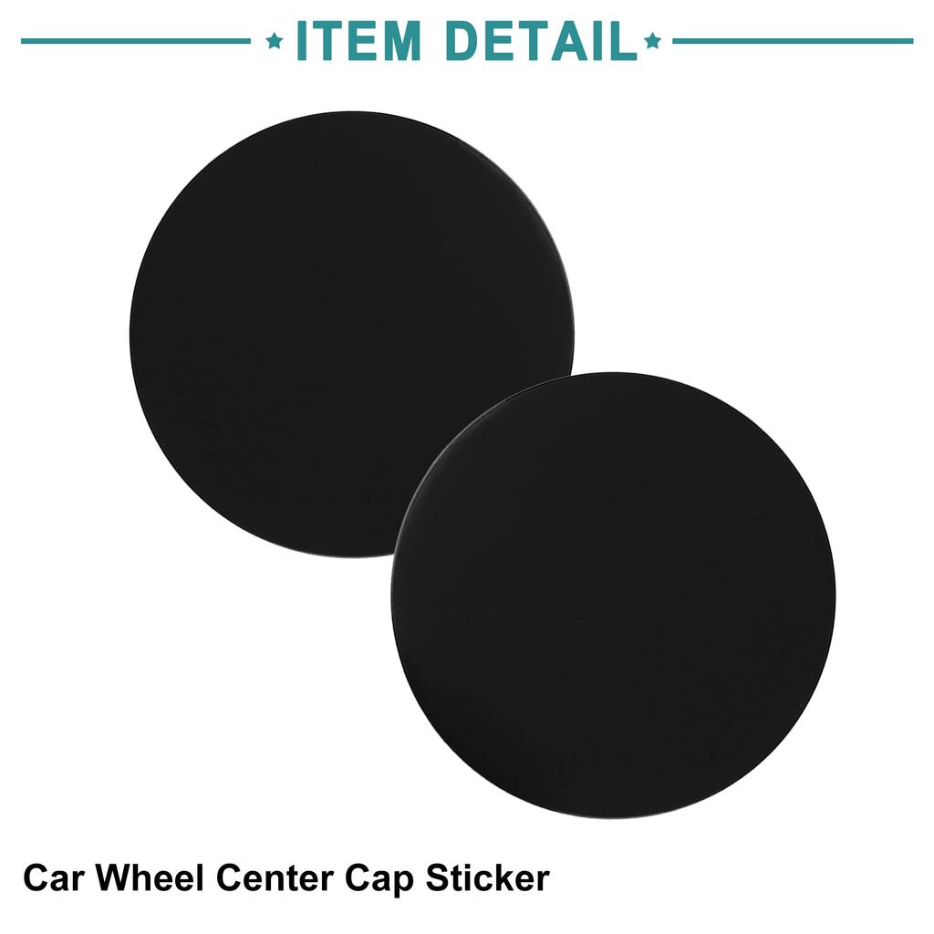 ACROPIX Car Wheel Center Hub Cap Emblem Badge Decal Sticker 50mm Black 4pcs