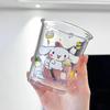 Hello Kitty INS Style Glass Cup: Cute Cat Girly Heart Design for Home, Office, Iced Drinks, and Coffee