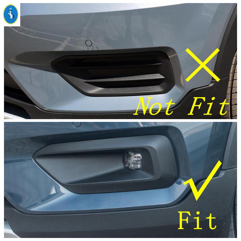 Chrome Auto Exterior Front Fog Lights Lamp Foglight Decoration Cover Trim Frame Sticker Accessories For Volvo XC40 2018 - 2024