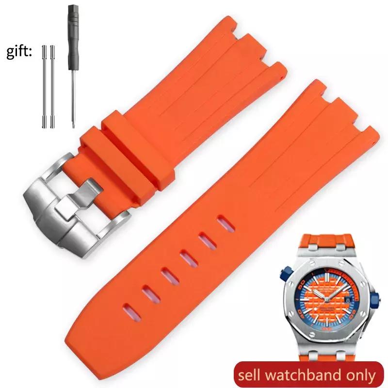 Watch Band Silicone Men's 28mm for AP Audemars and Piguet Royal Oak Offshore 15400 15703 26471 26474 15703 15706 Watch Strap