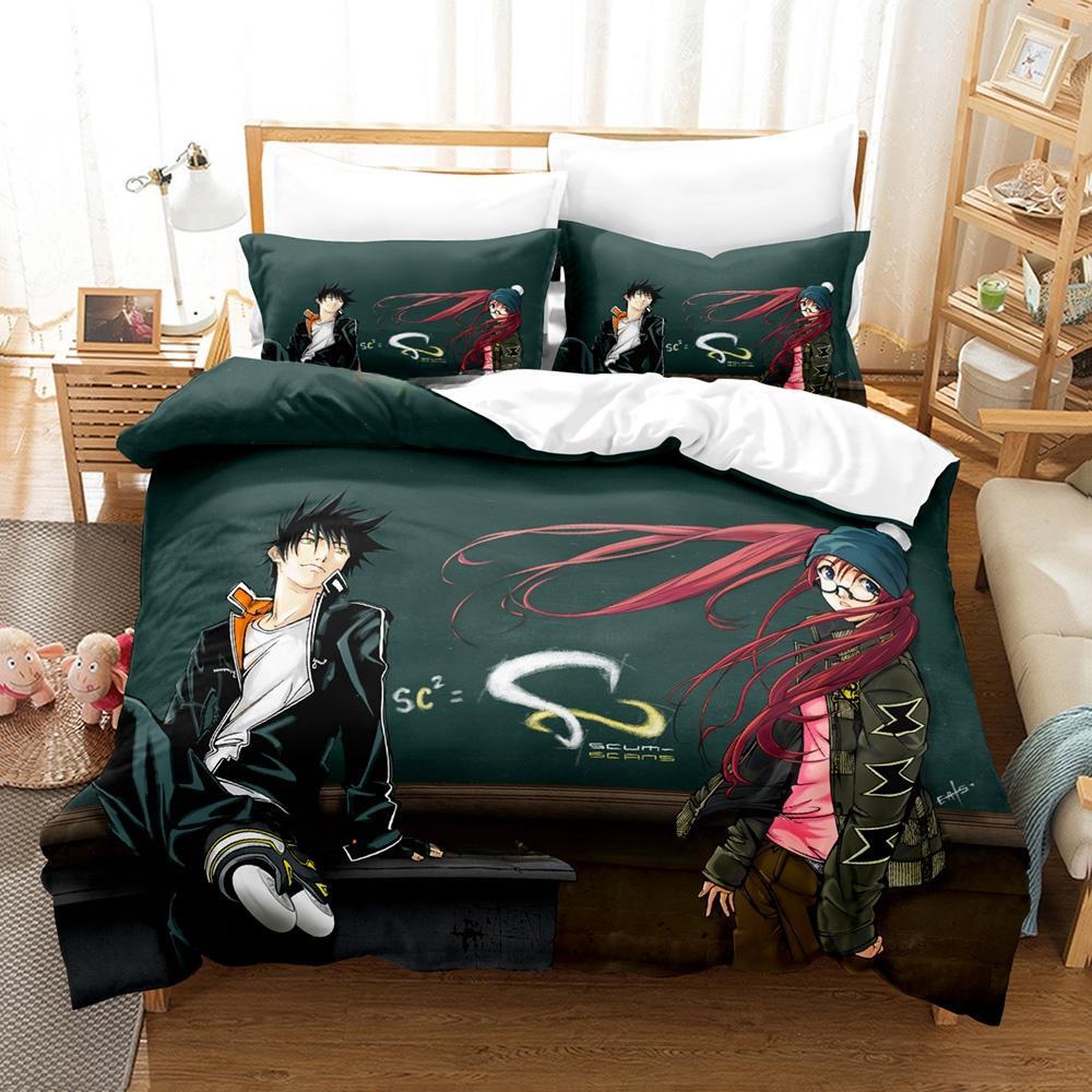 

3D Print Anime Air Gear Bedding Set Single Twin Full Queen King Size Bed Set Adult Kid Bedroom Duvet Cover Sets Home Textiles EU Single(135*200cm)3pcs