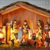 Holiday Decoration Compact Christmas Nativity Stable Religious for Shelf Decor