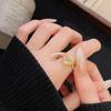 Heart Shape Rinestone Rings Copper Vintage Rings Fashion Shining Open Ring  Ladies