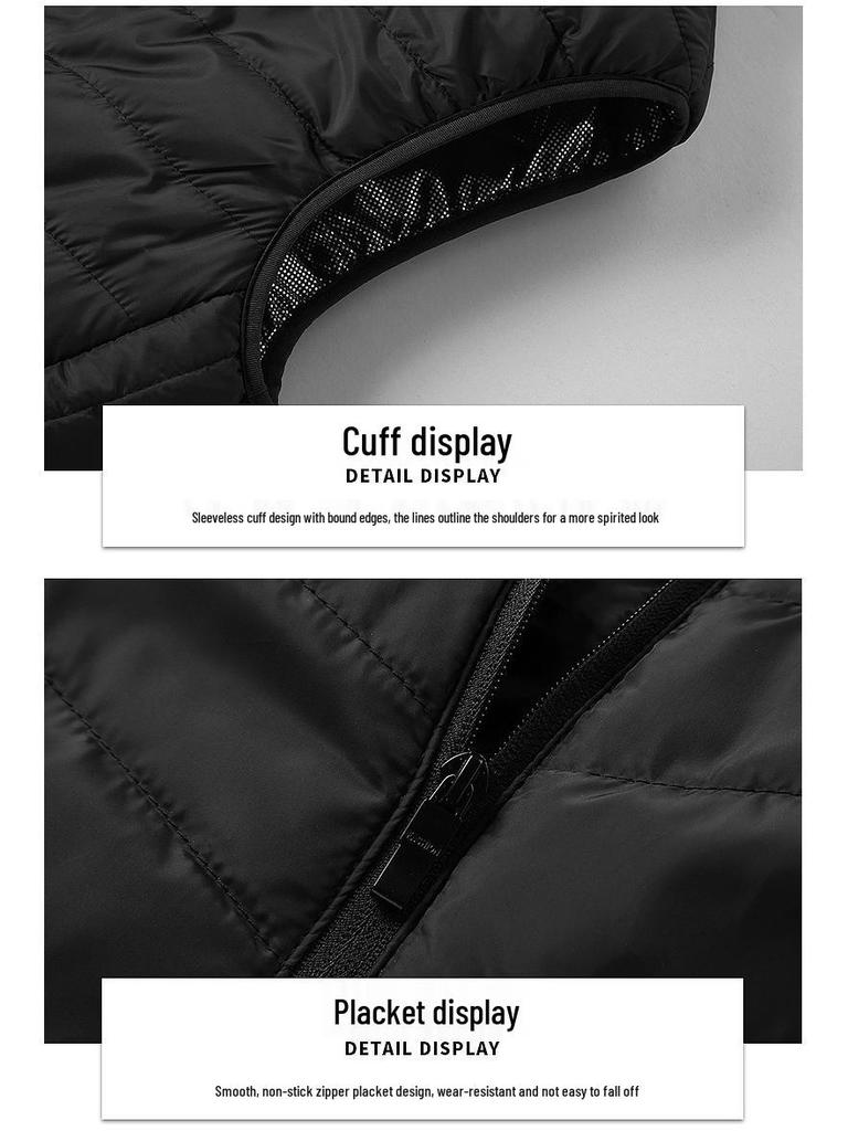 Men's Smart USB Heated Vest - Multi-Zone, Safe Electric Heating, Stand-Up Collar, Constant Temperature