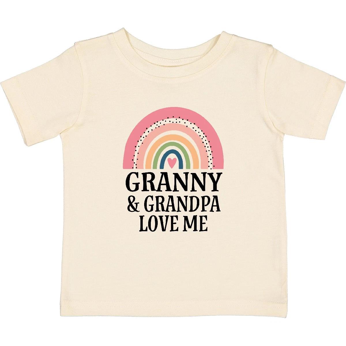 Inktastic Granny And Grandpa Love Me Baby T-Shirt Grandkids Grandbaby Girls Boho 100