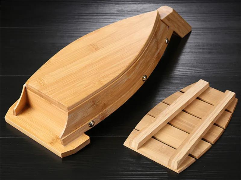 Japanese Cuisine Sushi Boats Sushi seafood Tools bamboo Wood Handmade Ship Sashimi Assorted Cold Dishes Tableware Bar Suppliers