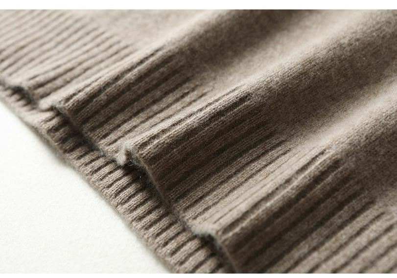 Autumn/Winter 2025 Women's Wool Mid-Length Loose Sweater Dress - Round Neck Knit Style.