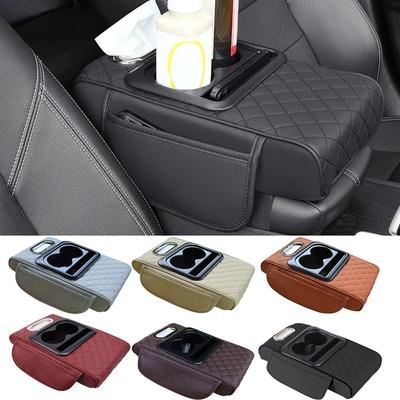 Elbow Support Armrest Heightening Pad with Cup Holder Car Console Console Pillow SUVs
