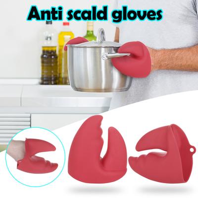 Silikon Hummer Zange Wärme-isolierende Handschuhe Anti-Verbrühungen Hand Clips Küche