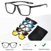 5 In 1 Magnetic Clip-on Prescription Glasses TR90 Sports Polarized Myopia Sunglasses Unisex Anti Glare Driving Reading Glasses