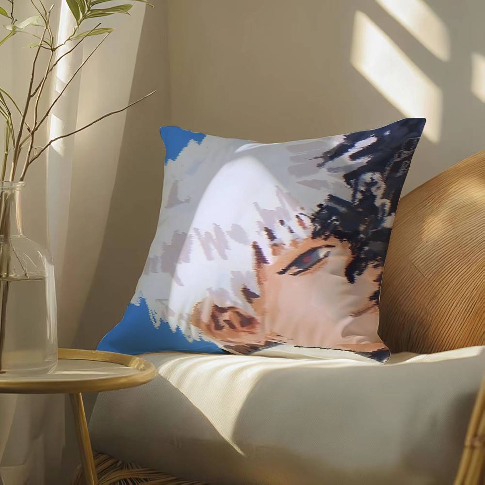 Anime Cartoon The Summer Hikaru Died-D Pillow Case Silky elegant Comfort Sofa Bed  Invisible zipper Beach pillowcase