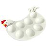 Deviled Egg Platter Tray Rooster Shape Easter Egg Tray Large Capacity