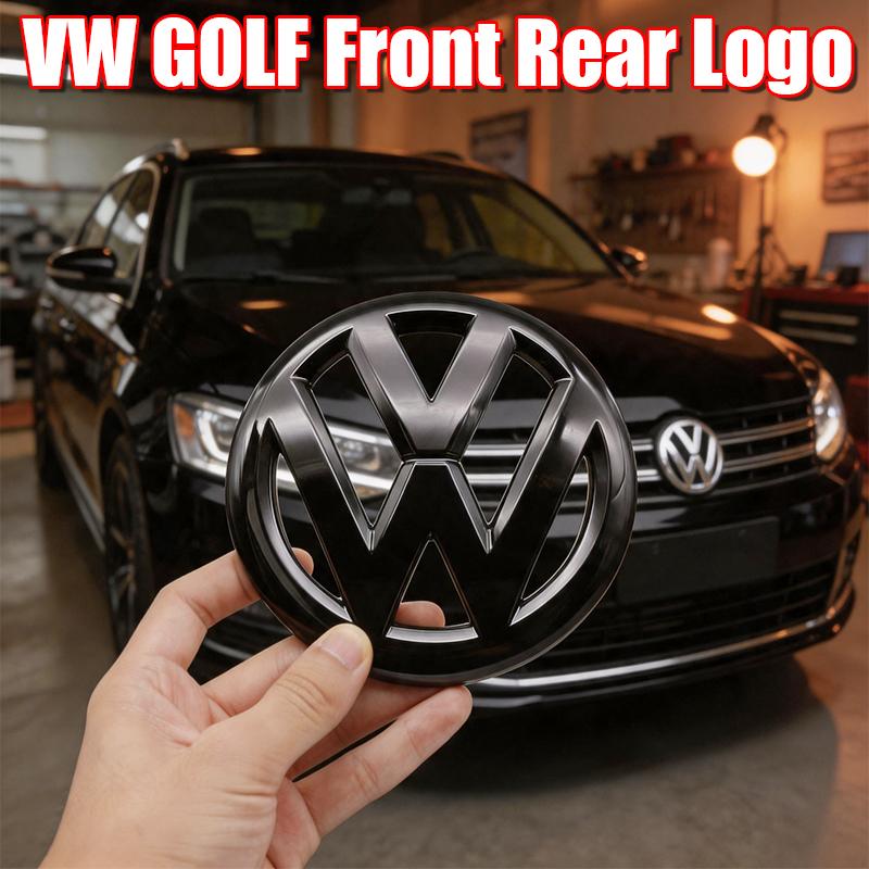 2pcs ABS Car Front Grill Emblem Rear Trunk Badge YU23 Logo For Volkswagen VW Golf 4 5 6 7 7.5 8 Scirocco Premium Pro Plus Extra