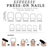 Square Press On Nail Flower Fake Nail Glues On Nail Artificial Acrylic Nail 12 Size 48pcs Stick On Nail for Women Girls