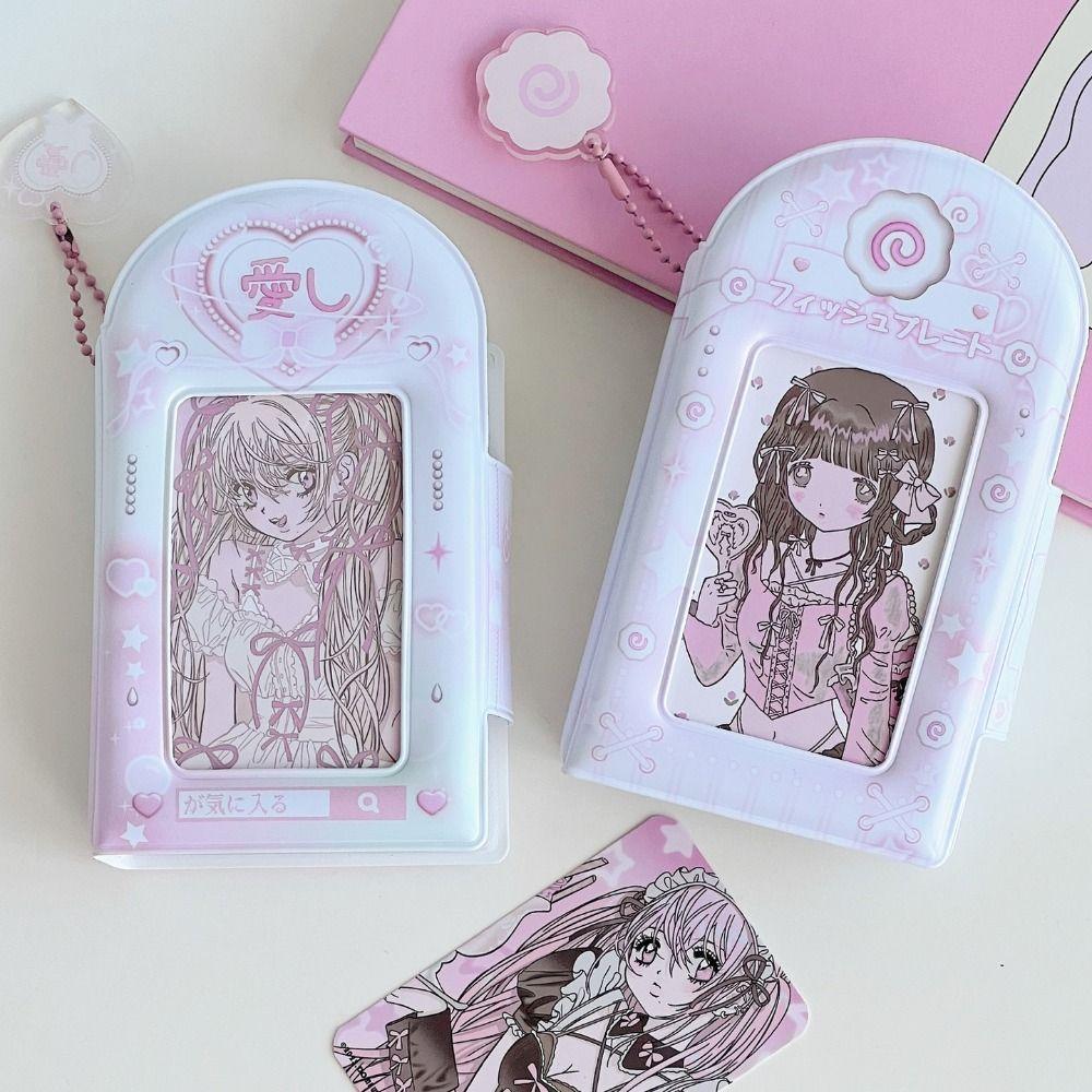 

One Grid Cartoon Picture Album Hollow Out Small Card Storage Album Photo Card Album Card Collect style A