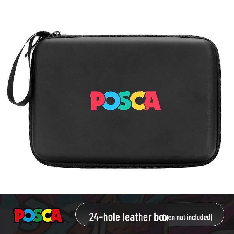 Mitsubishi UNI POSCA Marker Set: 72 Colors with Carry Bag & Detachable Handle