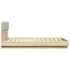 Bed Frame with Headboard Sonoma Oak 150x200 cm Wood Based Panel